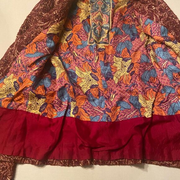 Johnny Was BIYA 100% Silk Embroidered Blazer, XS - Picture 6 of 9